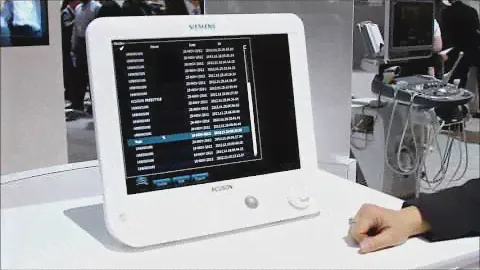 Siemens Acuson Freestyle wireless ultrasound transducer.
